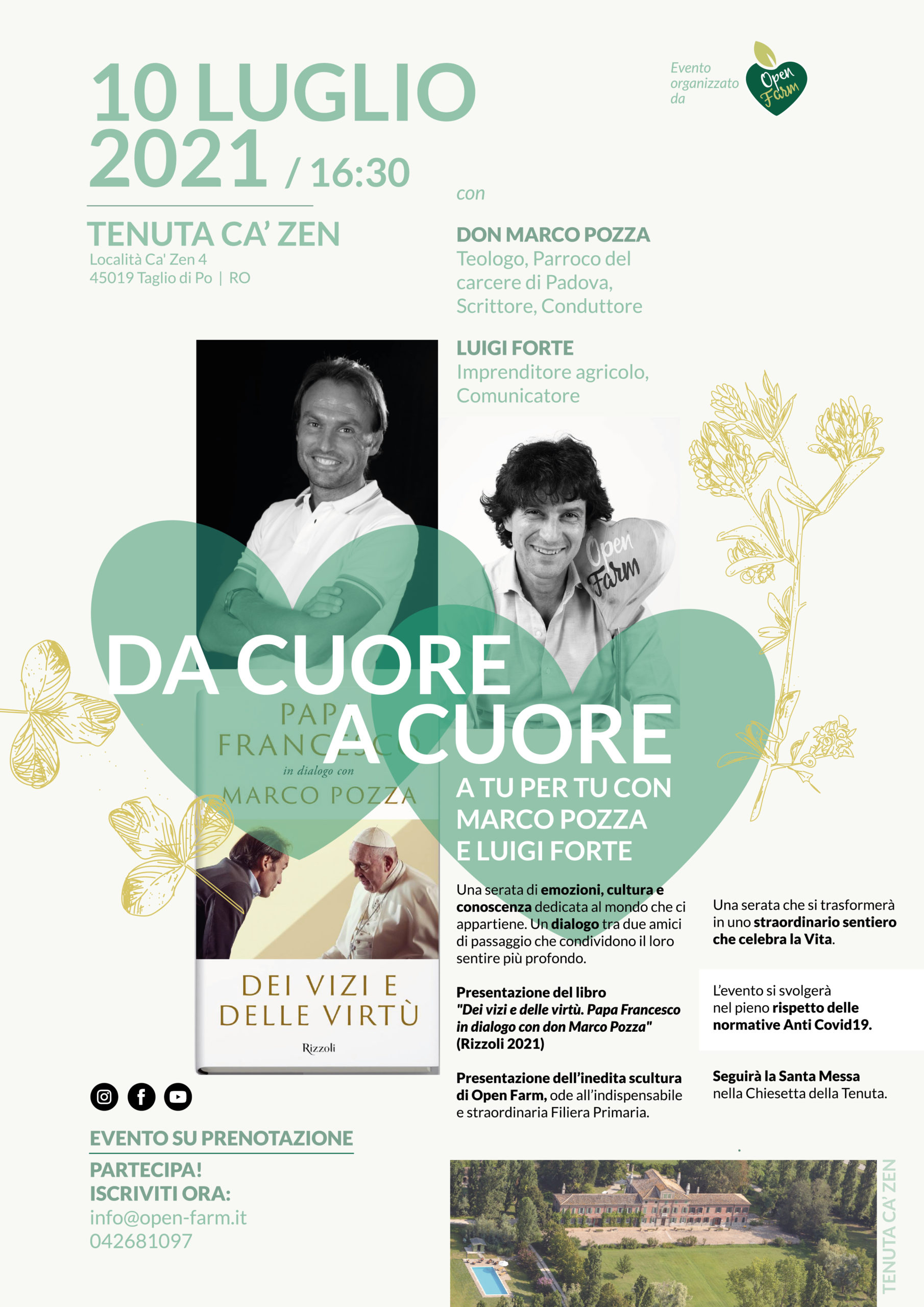 locandina evento da cuore a cuore 10 luglio 2021